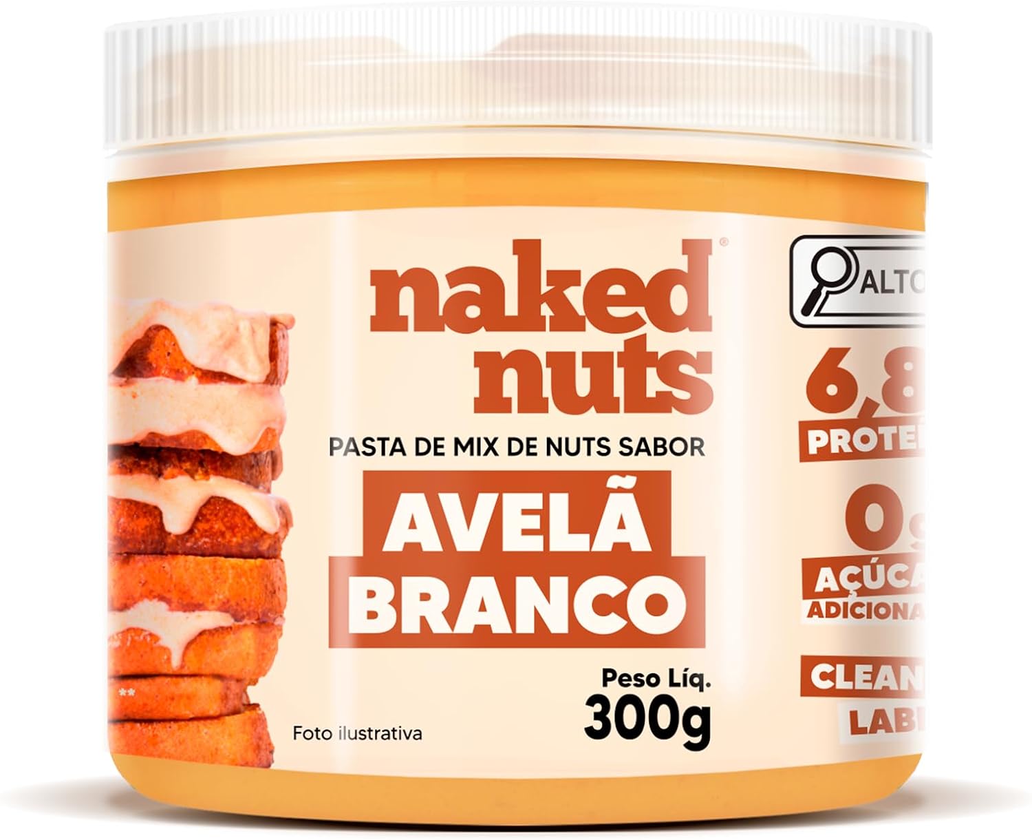 Pasta de Mix de Nuts Sabor Avelã Branco 1