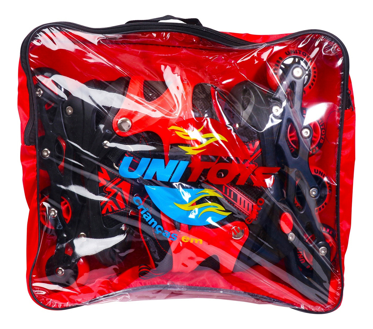 Patins Inline Unitoys Vermelho 5