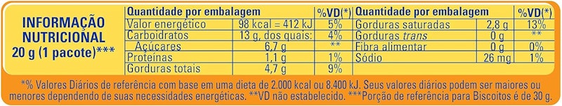 Cookie Passatempo Leite com Gotas de Chocolate 60g 3