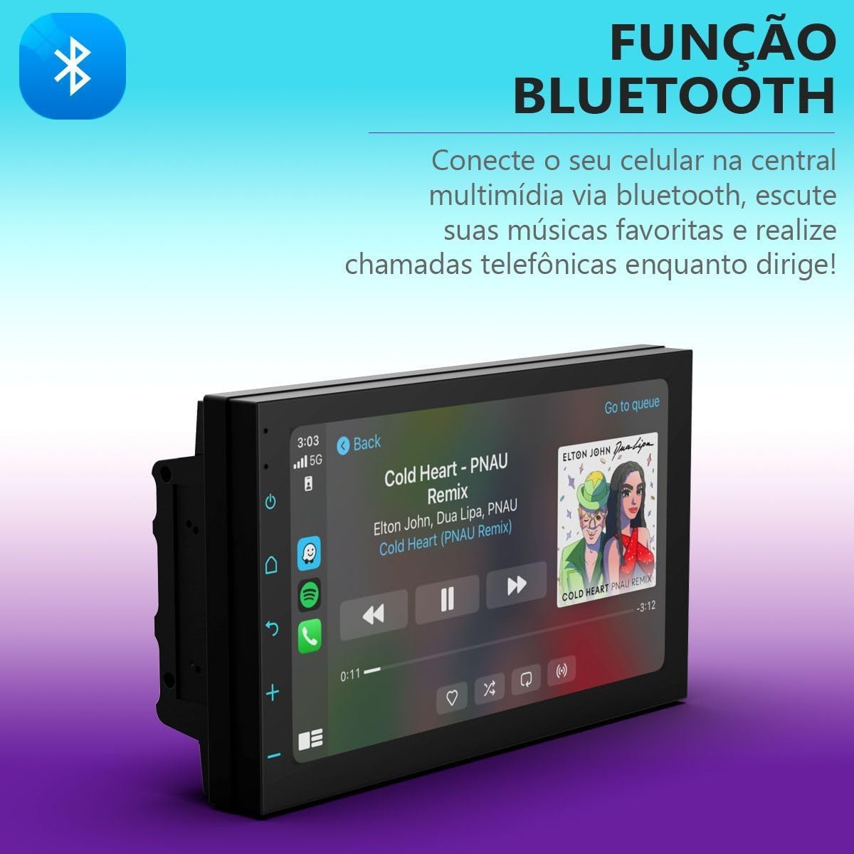 Central Multimídia 7" Carplay 4