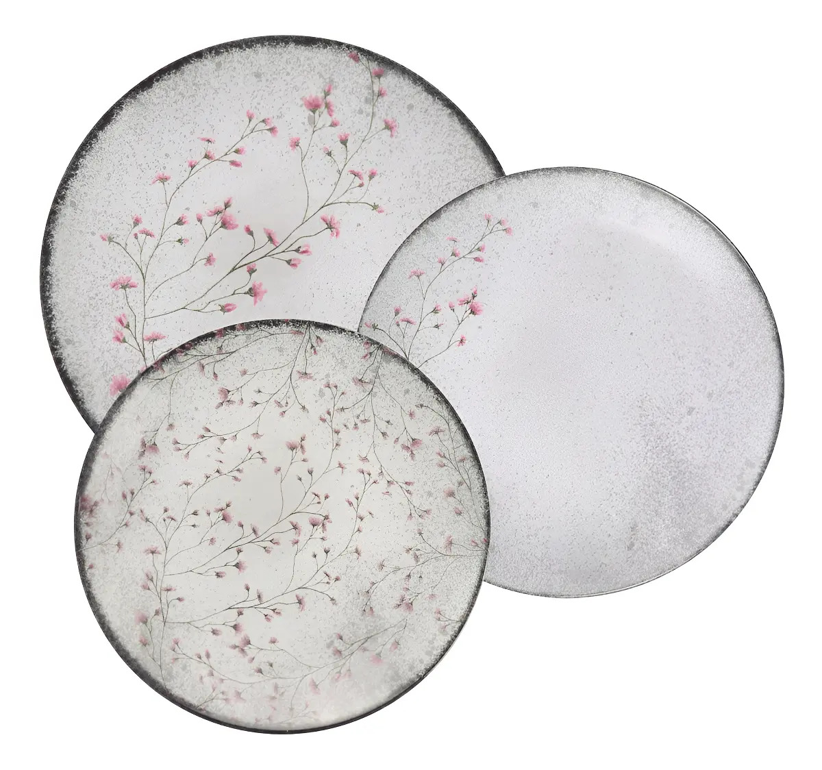 Jogo de Pratos Tramontina Floralis em Porcelana Decorada 12 Peças 1