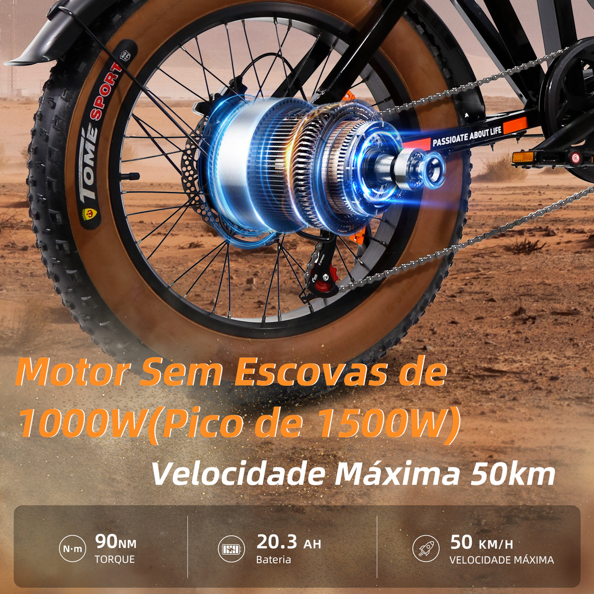 Bicicleta Elétrica para Adultos 1000 W Bemmy 3