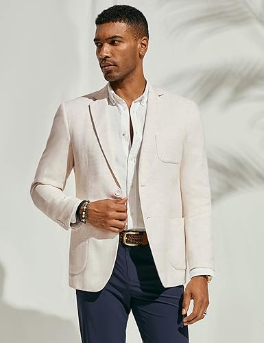Blazer Masculino de Algodão e Linho 2