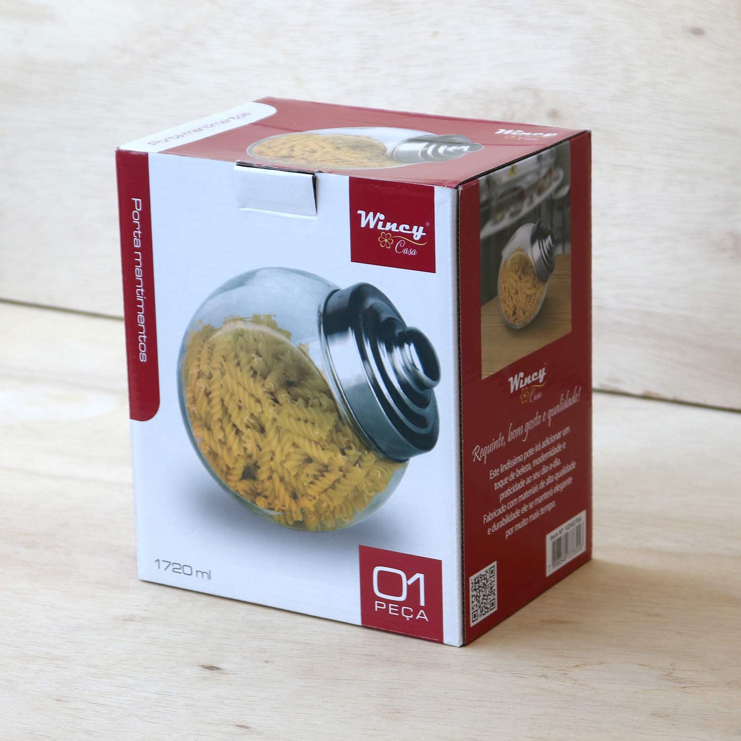 Baleiro de Vidro com Tampa em Inox 4