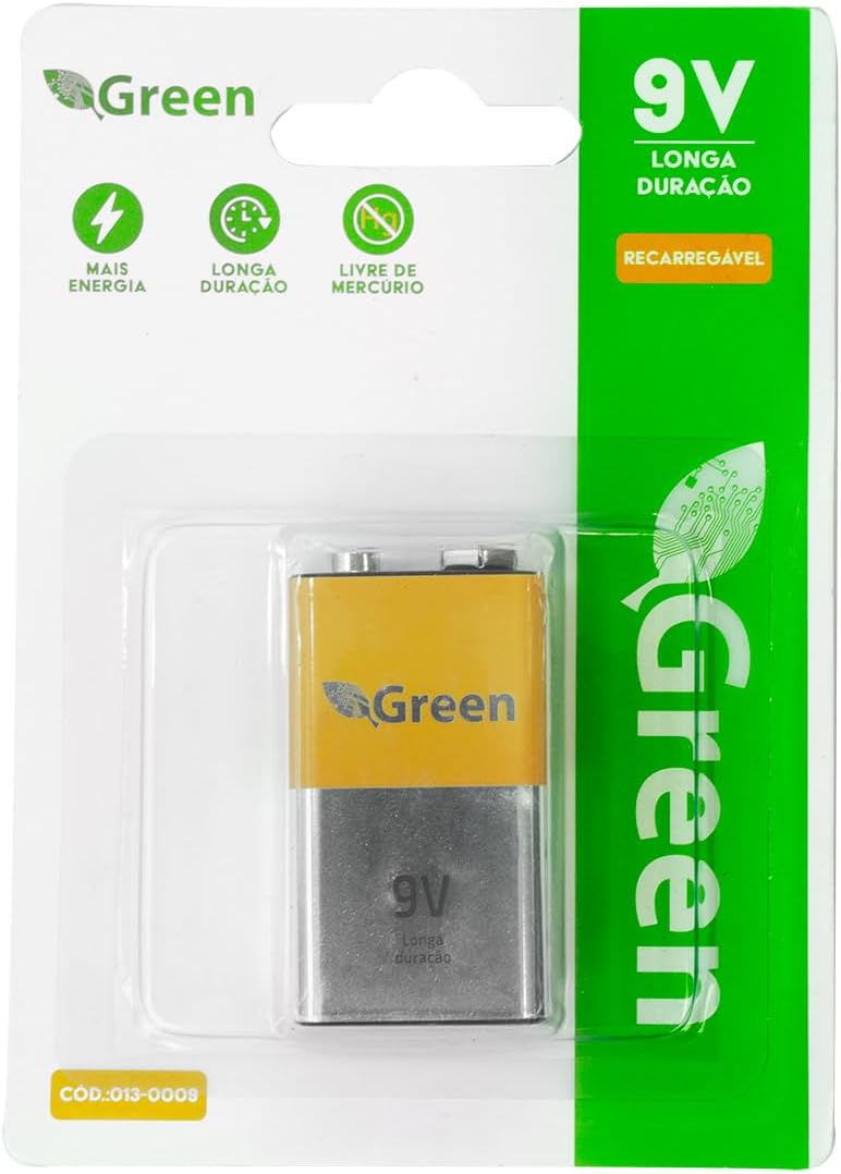 Bateria Recarregável Green 9V 1