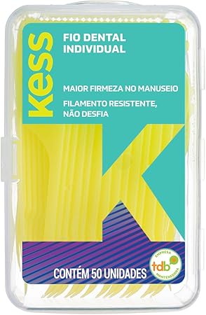 Fio Dental Individual Pote com 50 Unidades Kess 1