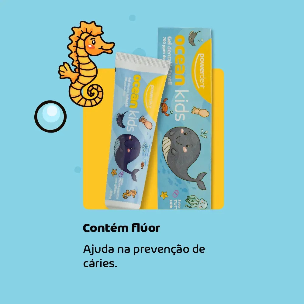 Gel Dental Infantil PowerDent Ocean Kids Tutti Frutti 5
