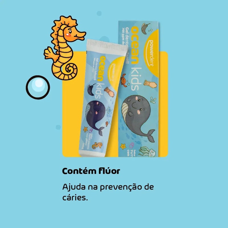 Gel Dental Infantil PowerDent Ocean Kids Tutti Frutti 5