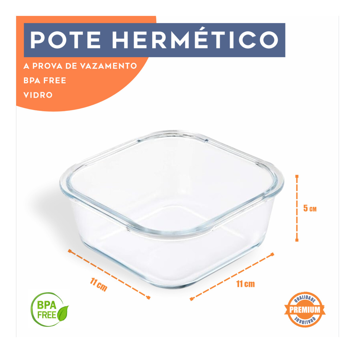 Kit Potes de Vidro Herméticos 320 ml 2