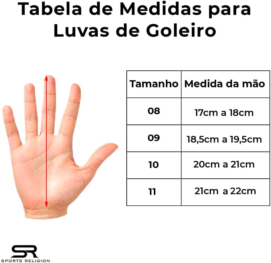Luva de Goleiro Futebol Campo Pró C/ Hastes 4