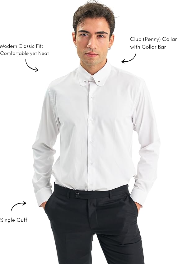 Camisa de Gola Alta com Risca de Giz Jack Martin 3