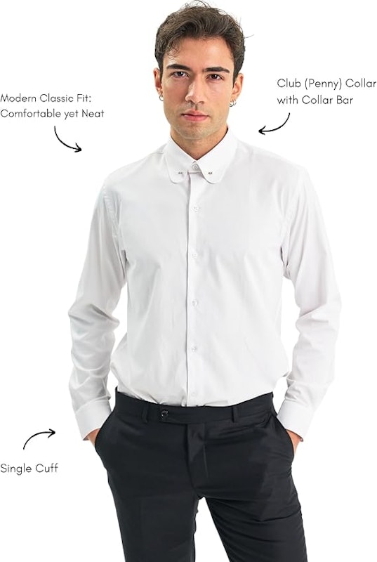 Camisa de Gola Alta com Risca de Giz Jack Martin 3
