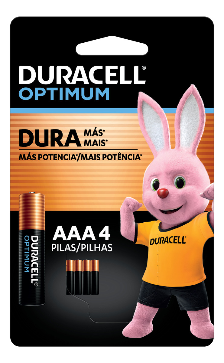 Pilha Alcalina Duracell Optimum Pequena AAA 2