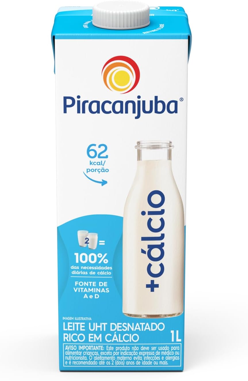 Leite Desnatado +Cálcio Piracanjuba 1