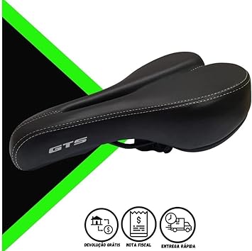 Selim Bike Mtb Logan Md211A-1 Preto com Cavidade Neopreme 4