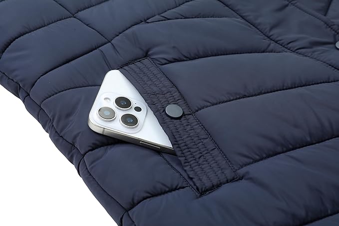 Casaco Feminino Longo de Inverno Impermeável Acolchoado Parka 5