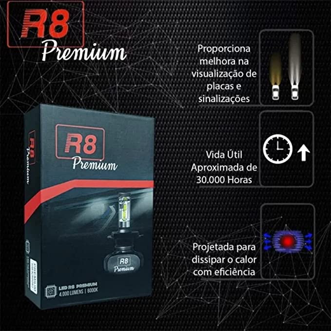 Kit Lâmpada LED Premium H4 6500K 4000 Lumens 2