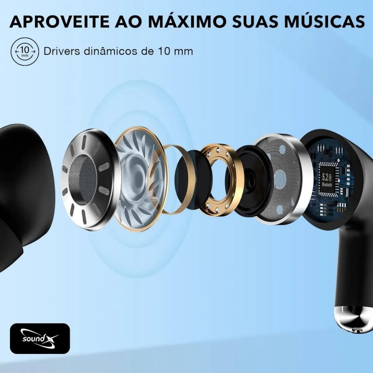 Fone de Ouvido Stage Hero6 TWS com Cancelamento de Ruído Ativo (ANC) 3