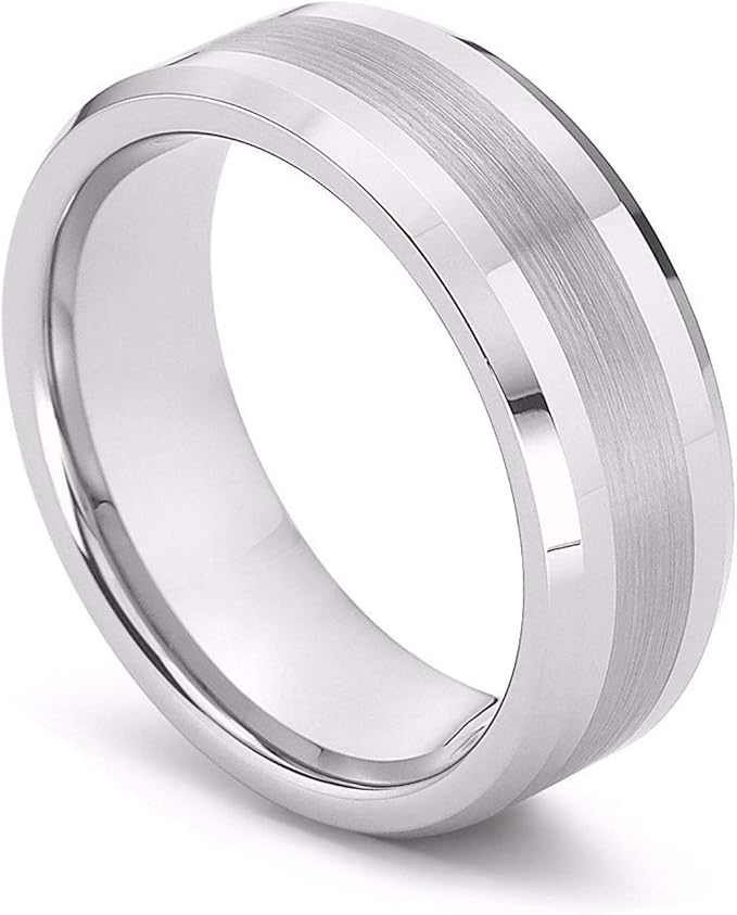 Anel de Casamento de Tungstênio Milo Bruno 1