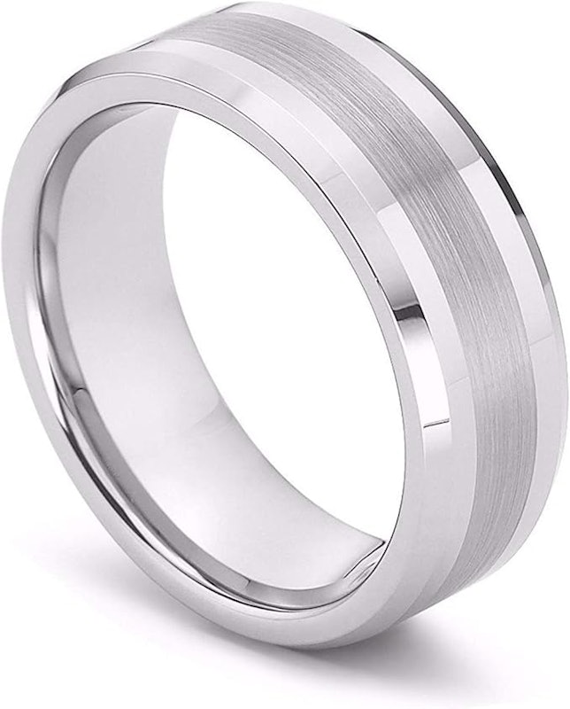 Anel de Casamento de Tungstênio Milo Bruno 1
