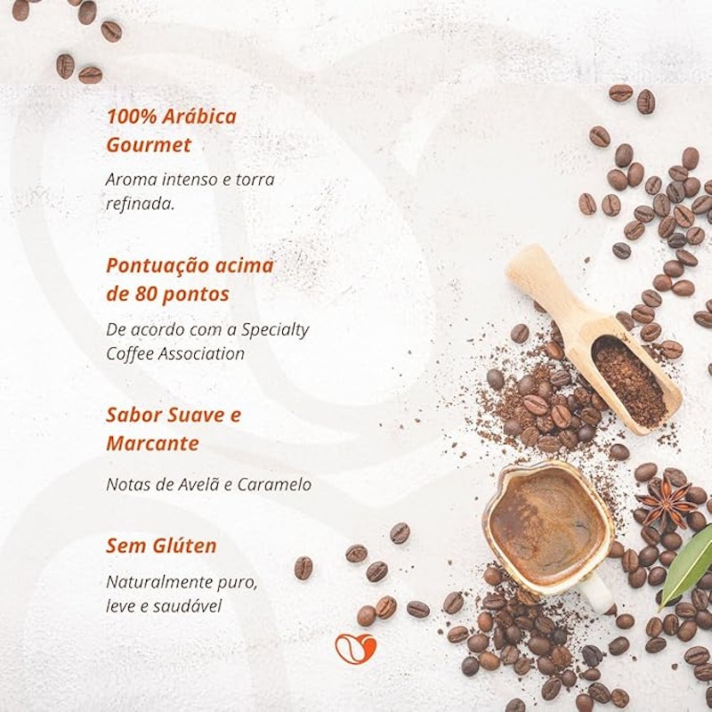 Café Gourmet Torrado em Grãos Delicato Notas de Avelã e Caramelo 2
