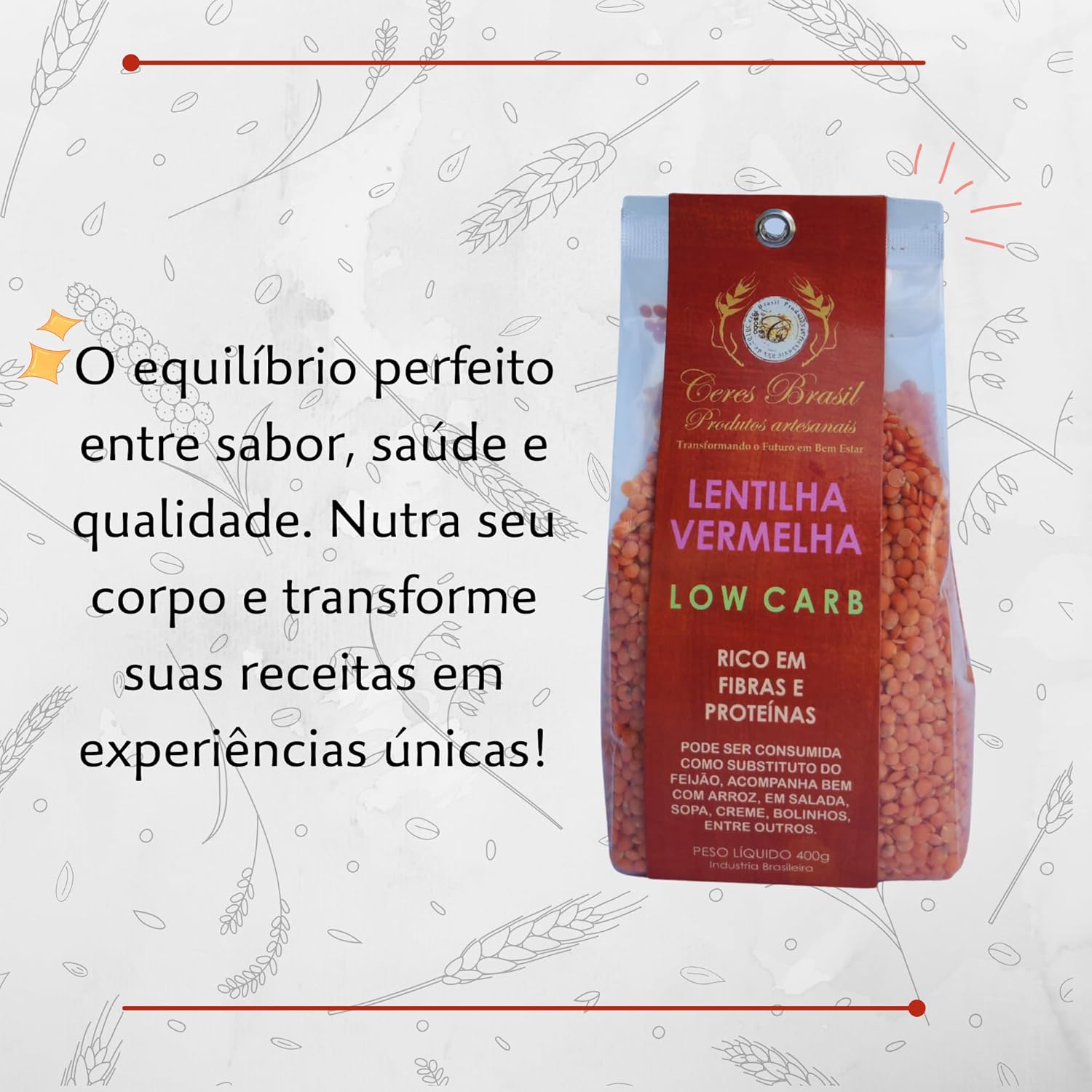 Lentilha Vermelha Ceres Brasil 4