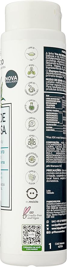 Shampoo Vou de Babosa Griffus – Fortalecimento e Hidratação 3
