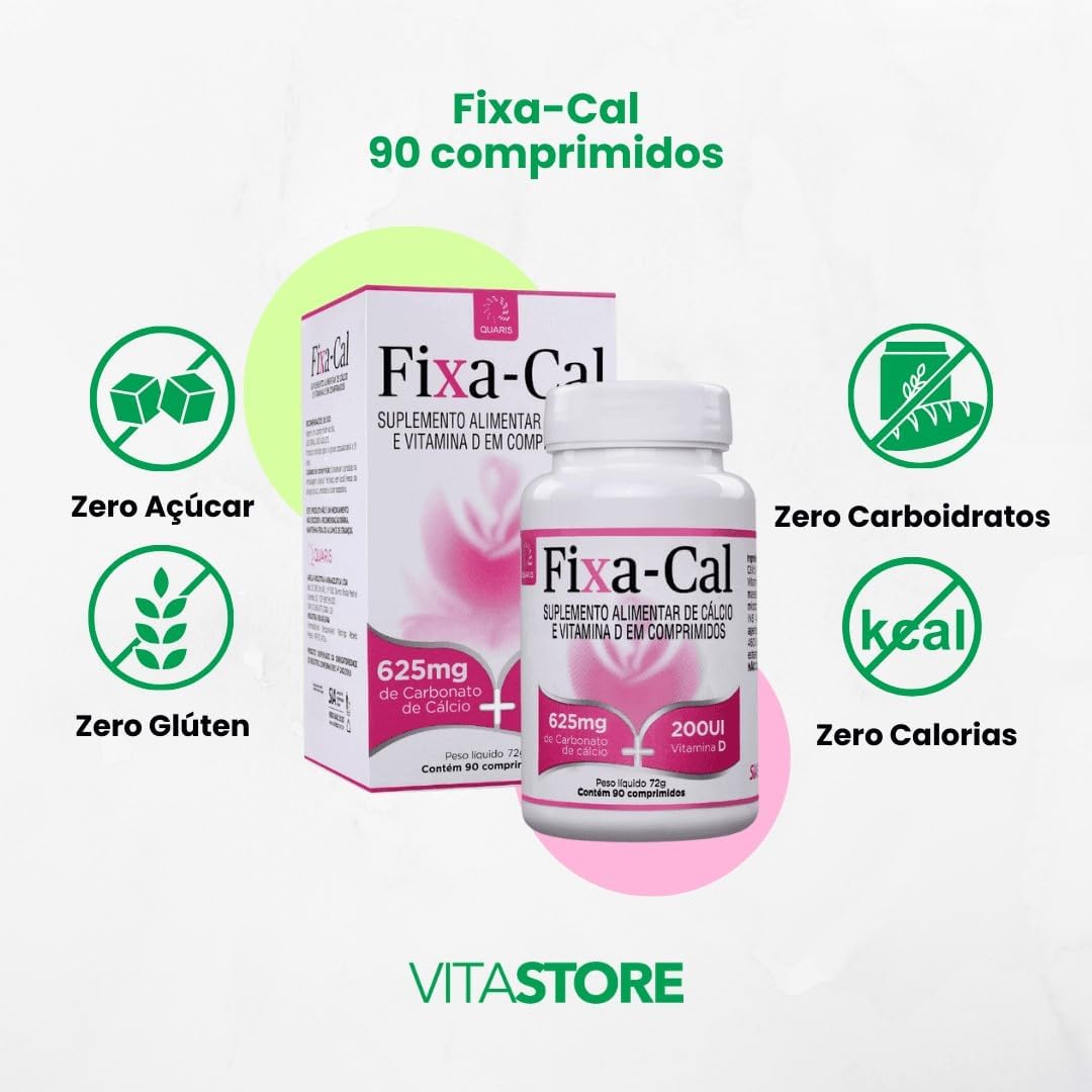 Fixa-Cal Carbonato Cálcio 625 mg + Vitamina D  3