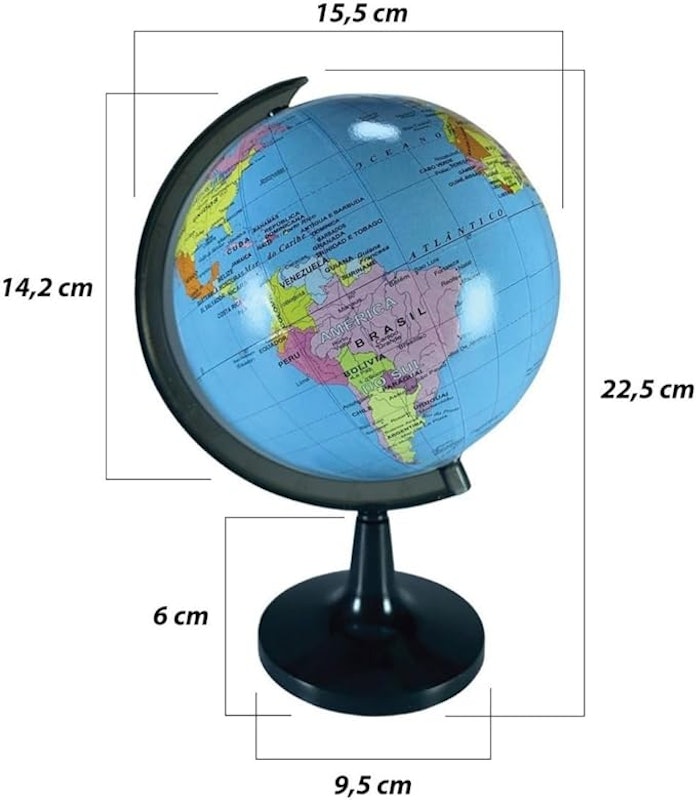 Globo Terrestre Giratório de Mesa Kaz 3