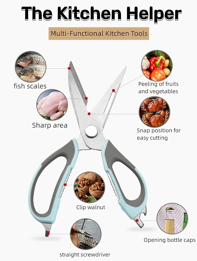 Tesoura Multifuncional de Cozinha 6 em 1 4