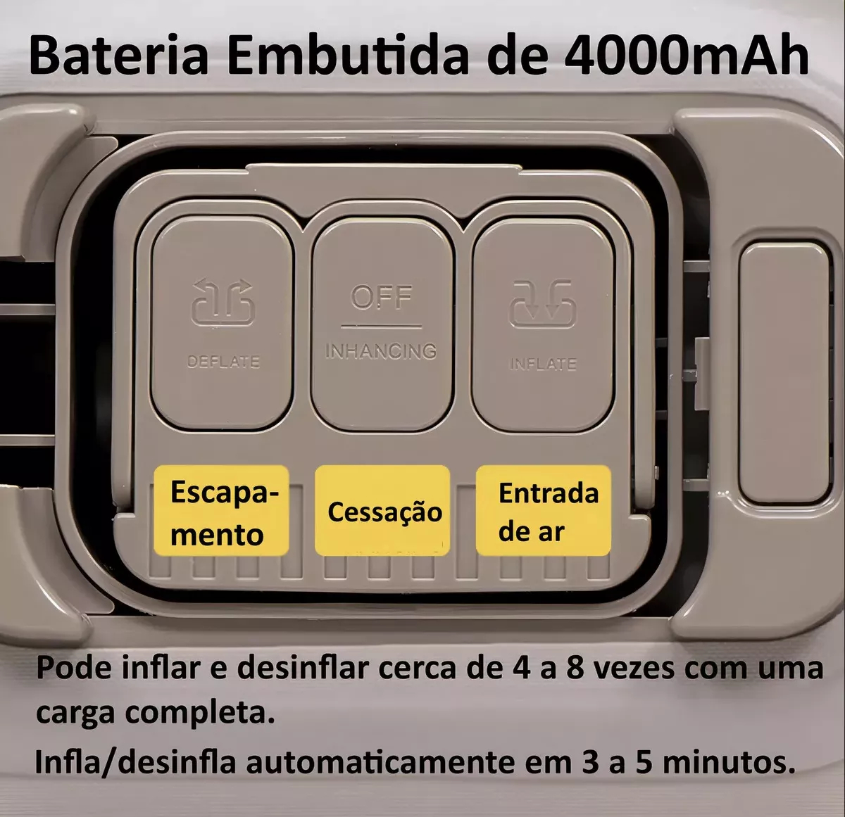 Colchão Inflável Queen Size com Bomba Inflável de Bateria 4