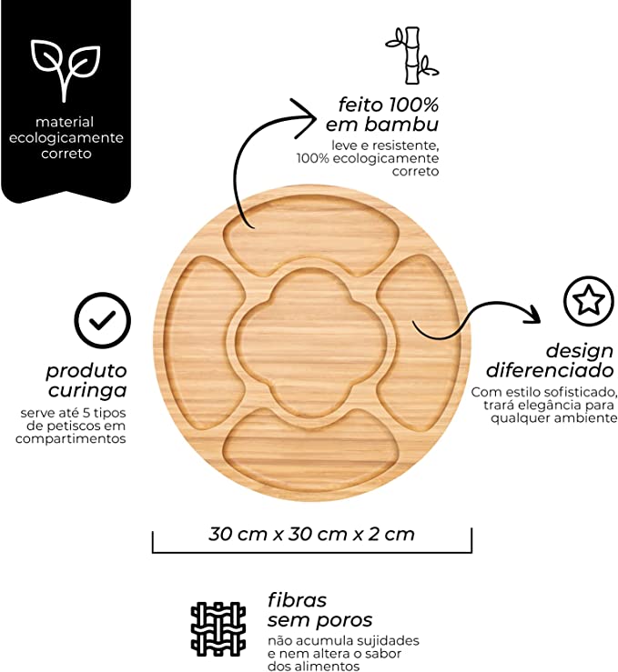 Petisqueira Grande Ecokitchen Bambu 4