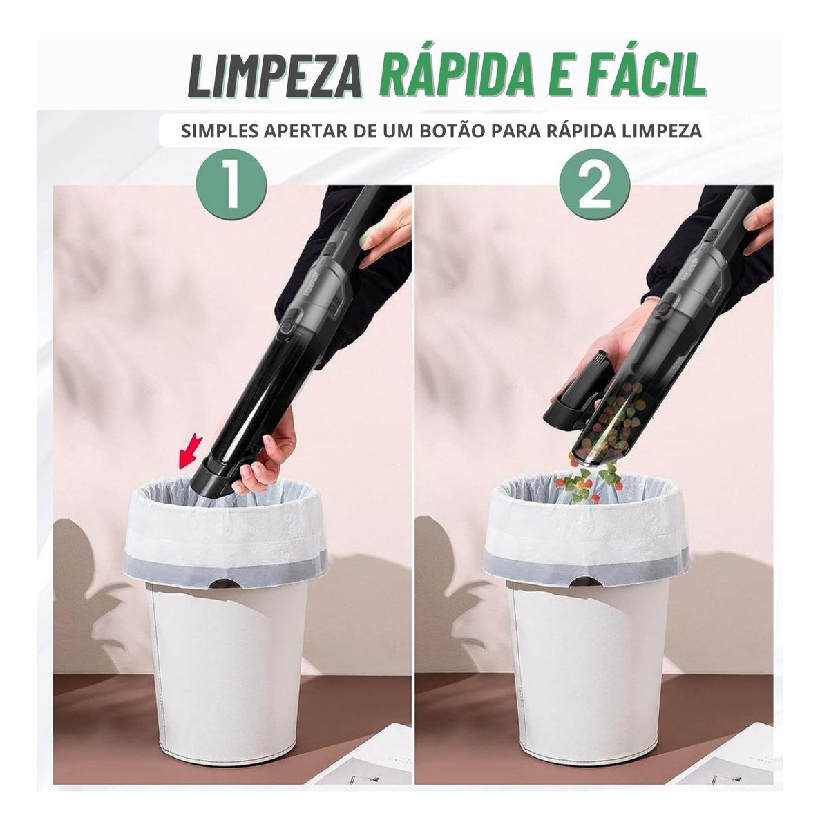 Aspirador de Pó sem Fio Portátil Recarregável Power Max 2