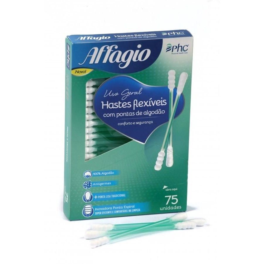 Hastes Flexíveis Affagio Cotonete Espiral 2
