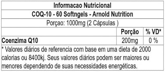 CoQ-10 200 mg Arnold Nutrition 2