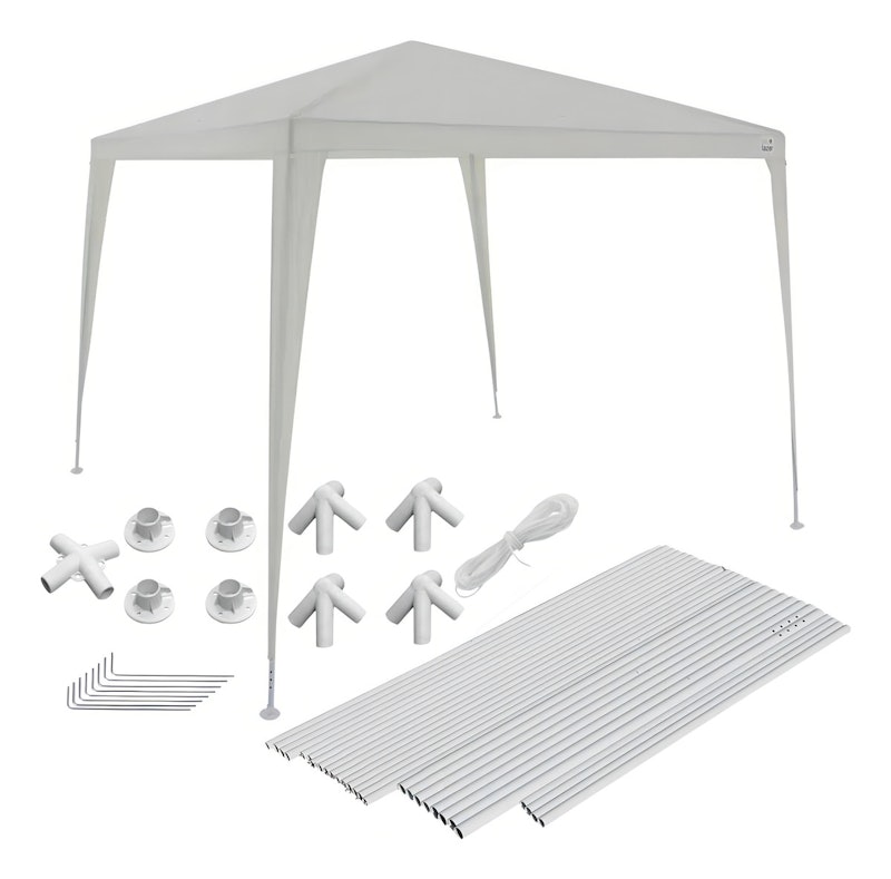 Tenda Gazebo Tubular 3 x 3 m Polietileno Branca Bel 2