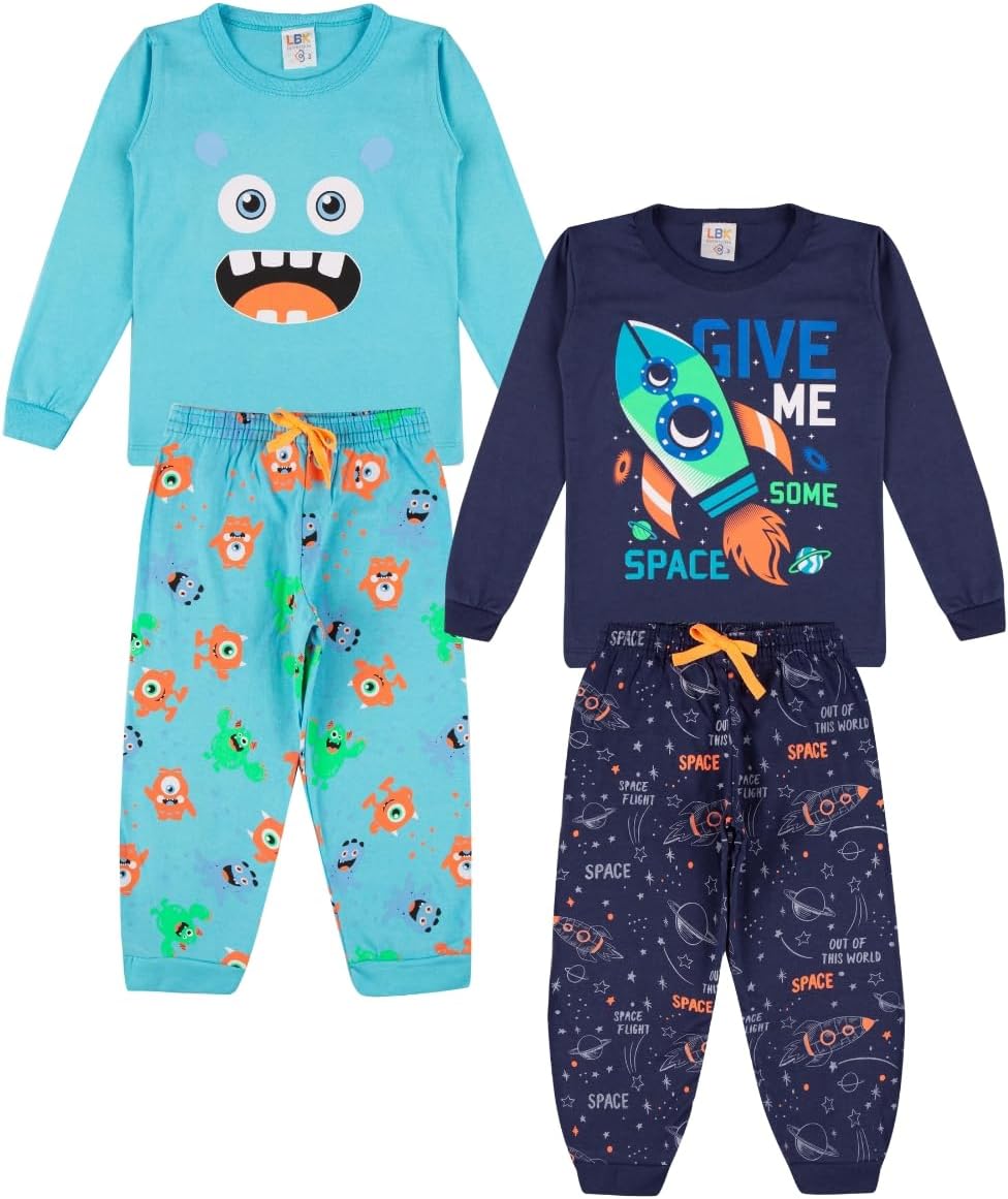 Kit Sortido 3 Pijamas Infantis Menino 5