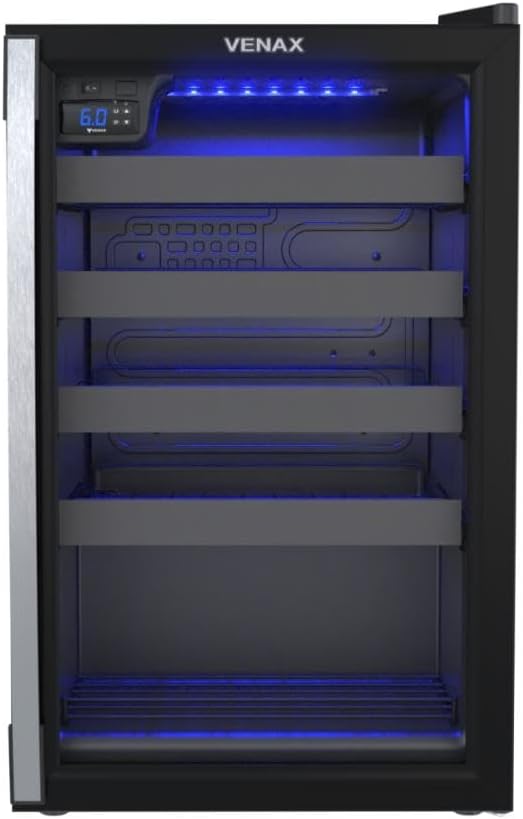 Adega Piubella 100 para 24 Garrafas Preto Porta Invertida 1