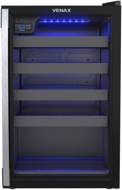 Adega Piubella 100 para 24 Garrafas Preto Porta Invertida 1