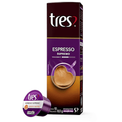 Cápsula de Café Espresso Supremo TRES 3 Corações