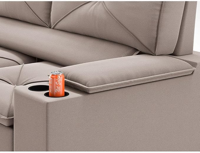 Sofá com Porta Copos Retrátil e Reclinável Pop 2
