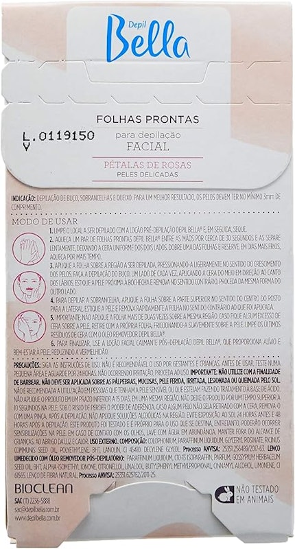 Folhas Prontas Para Depilação Facial Depil Bella 2