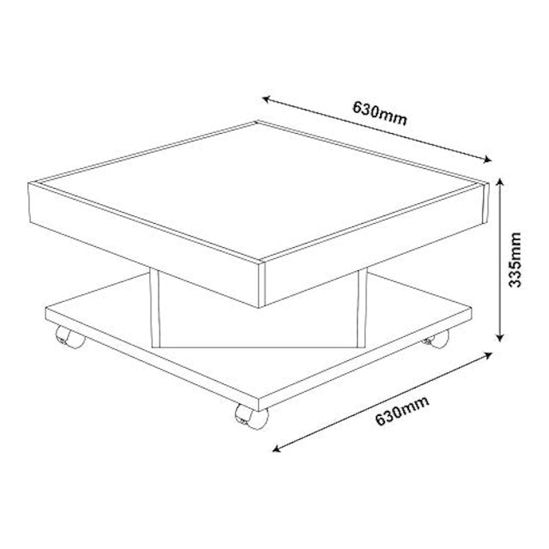 Mesa de Centro Quadrada Saara 4