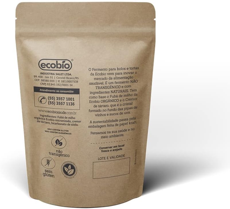 Fermento Não Transgênico Para Bolos (400 g) 2