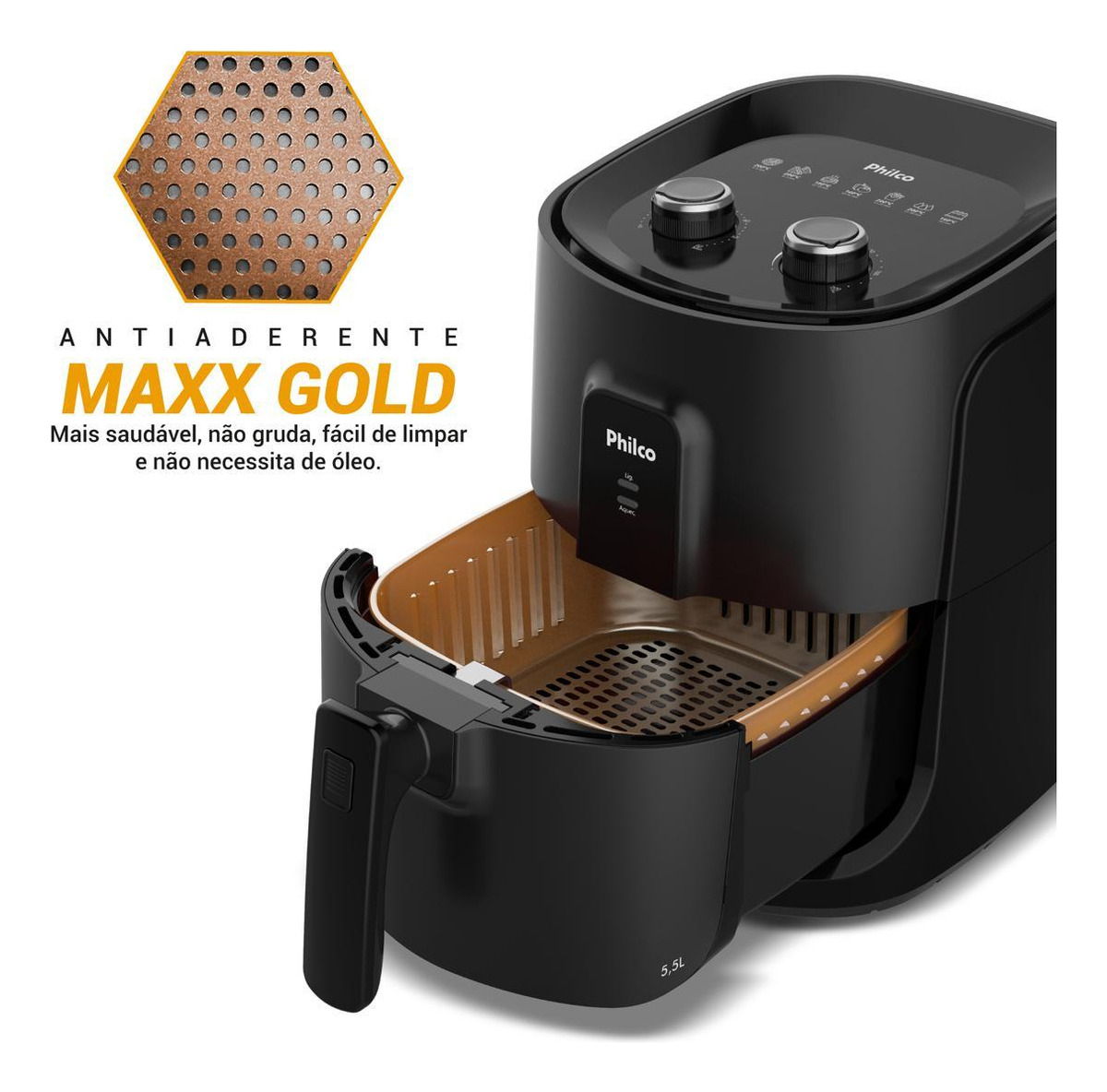 Air Fryer 5,5 L Cesto Quadrado 4