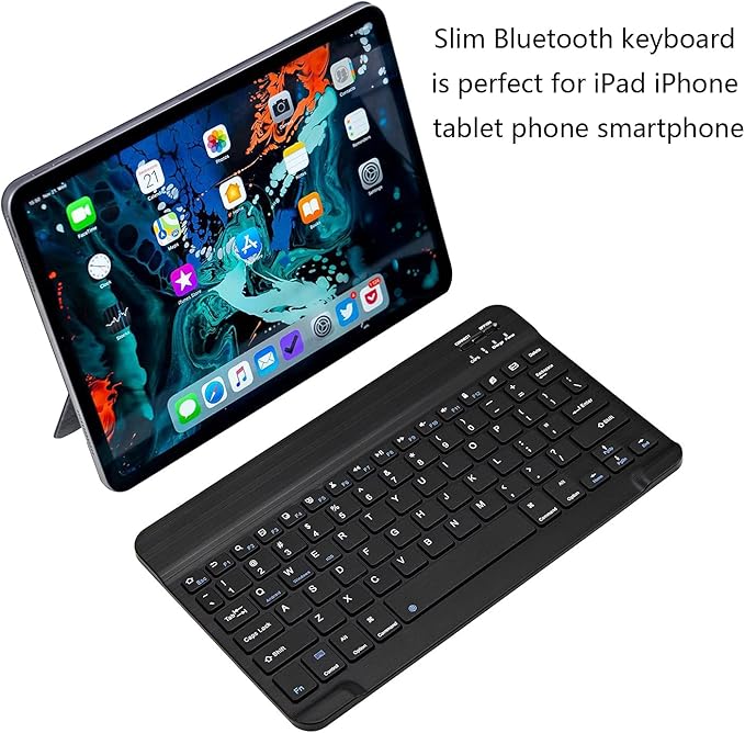 Mini Teclado Bluetooth Ultrafino Portátil Recarregável 2