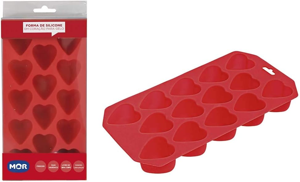 Forma Silicone para Gelo Ice Coração 5
