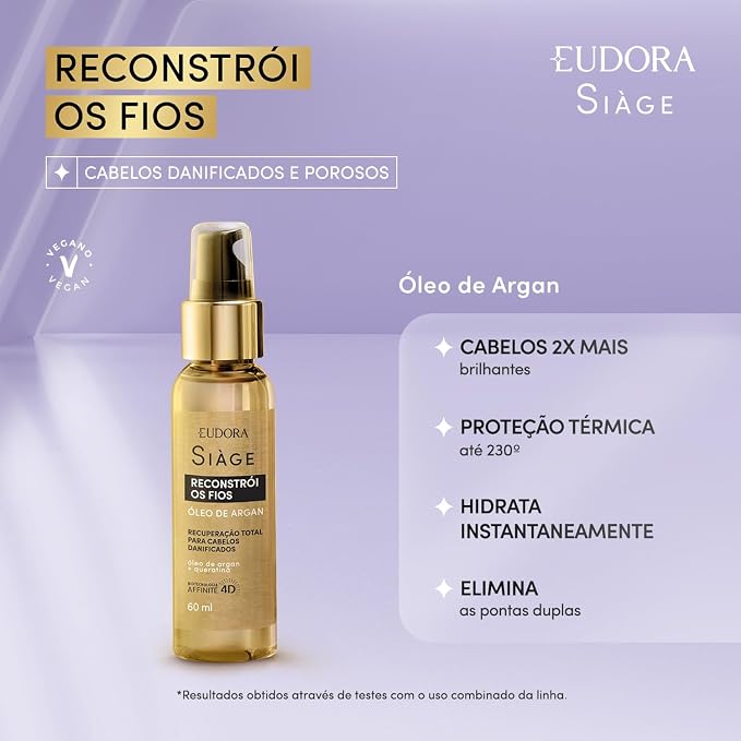 Argan Oil Siàge Reconstrói os Fios 60 ml 2
