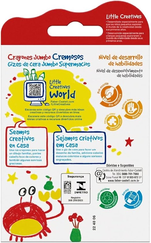 Giz de Cera Jumbo Supermacio Little Creatives 4