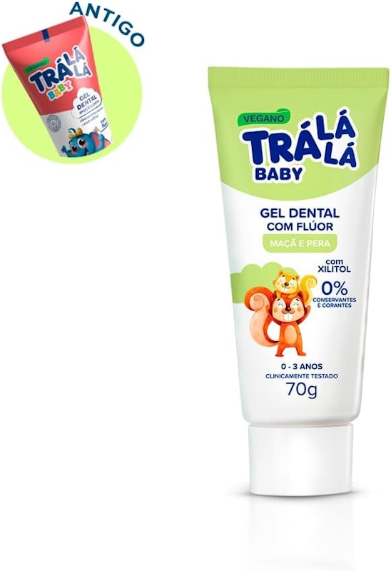 Gel Dental com Flúor Trá Lá Lá Baby Maçã e Pera 2